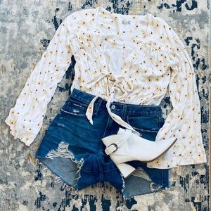 Free People Sunflower Bodysuit